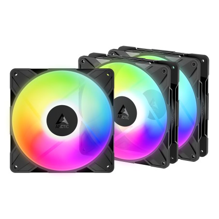 Arctic P14 Pro Reverse A-RGB Fan 3-Pack Black 140mm - Ultimate Cooling & Stunning RGB Lighting!